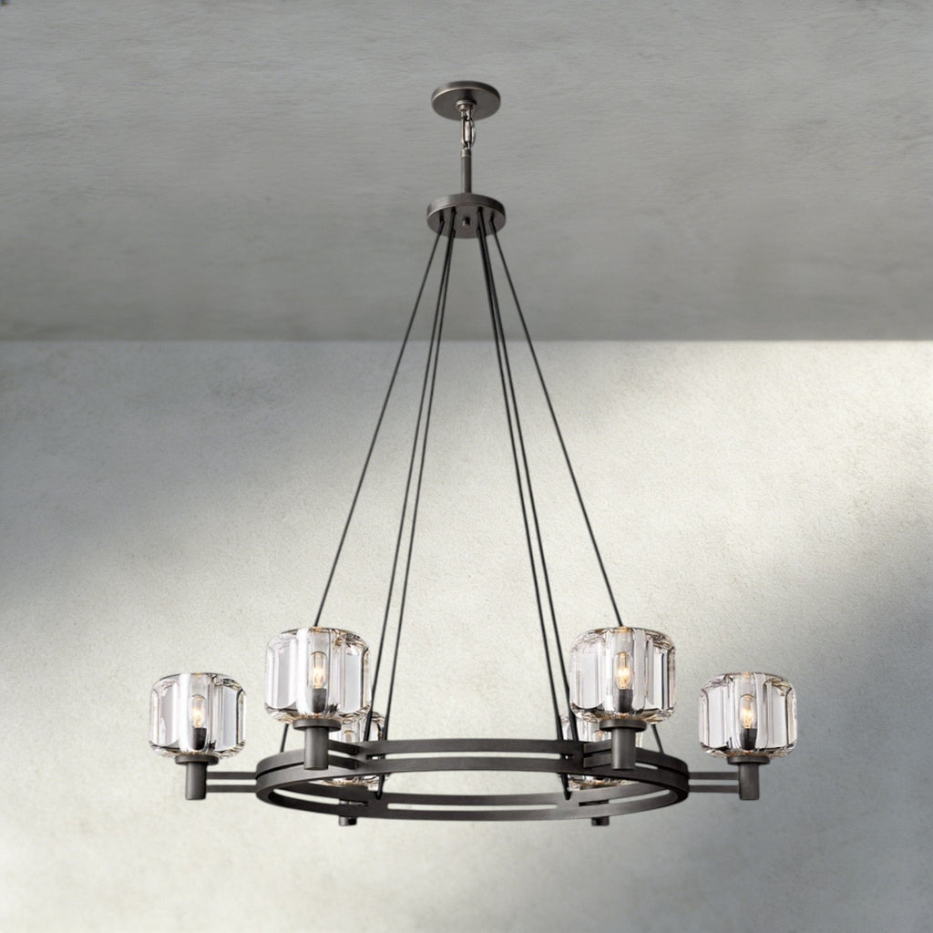 Damuet Round Chandelier 36", 48", 60" - Cyran Lamps