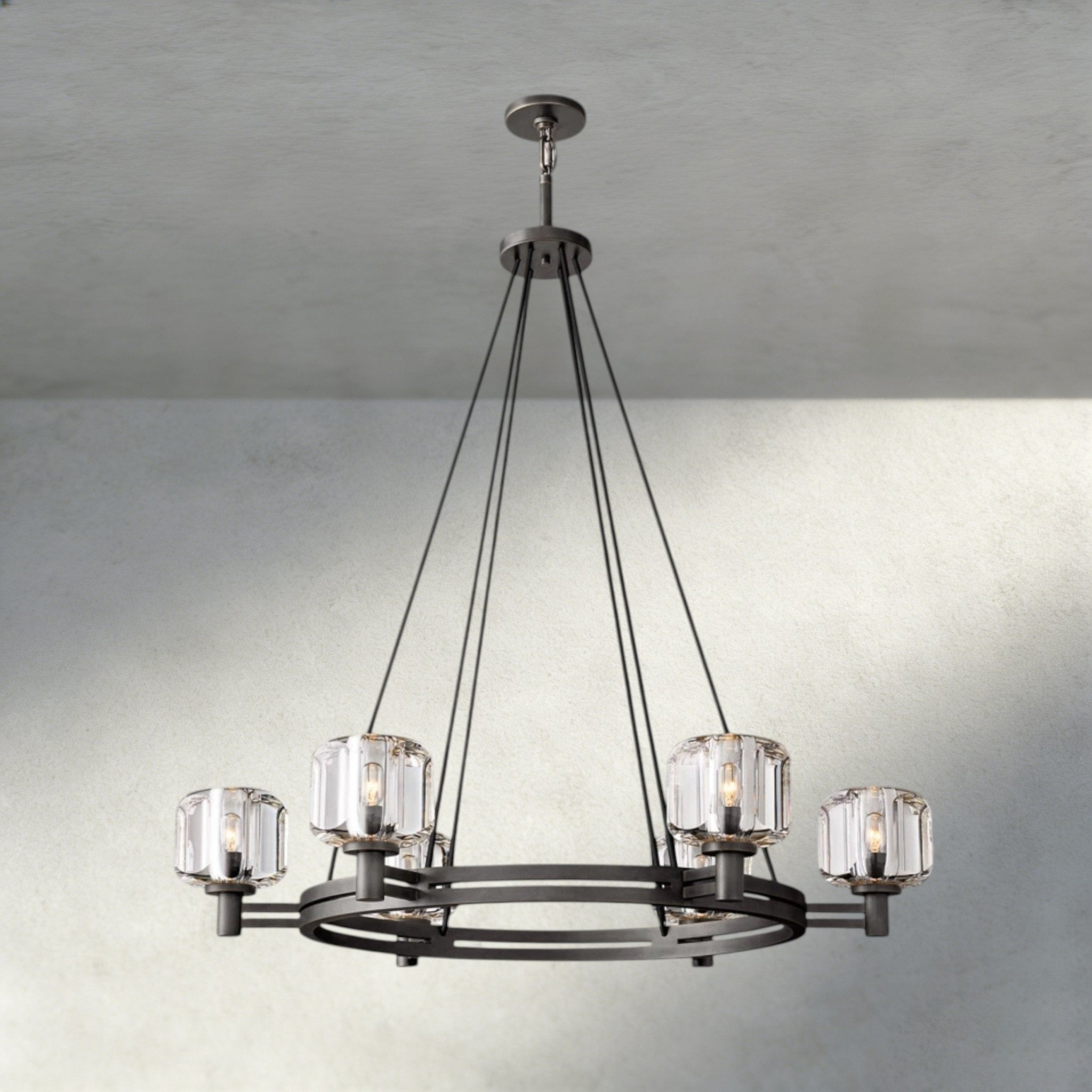 Damuet Round Chandelier 36", 48", 60" - Cyran Lamps