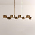 Daphna Linear Metal Drum Chandelier - Cyran Lamps