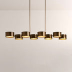 Daphna Linear Metal Drum Chandelier - Cyran Lamps