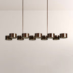 Daphna Linear Metal Drum Chandelier - Cyran Lamps