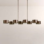 Daphna Linear Metal Drum Chandelier - Cyran Lamps