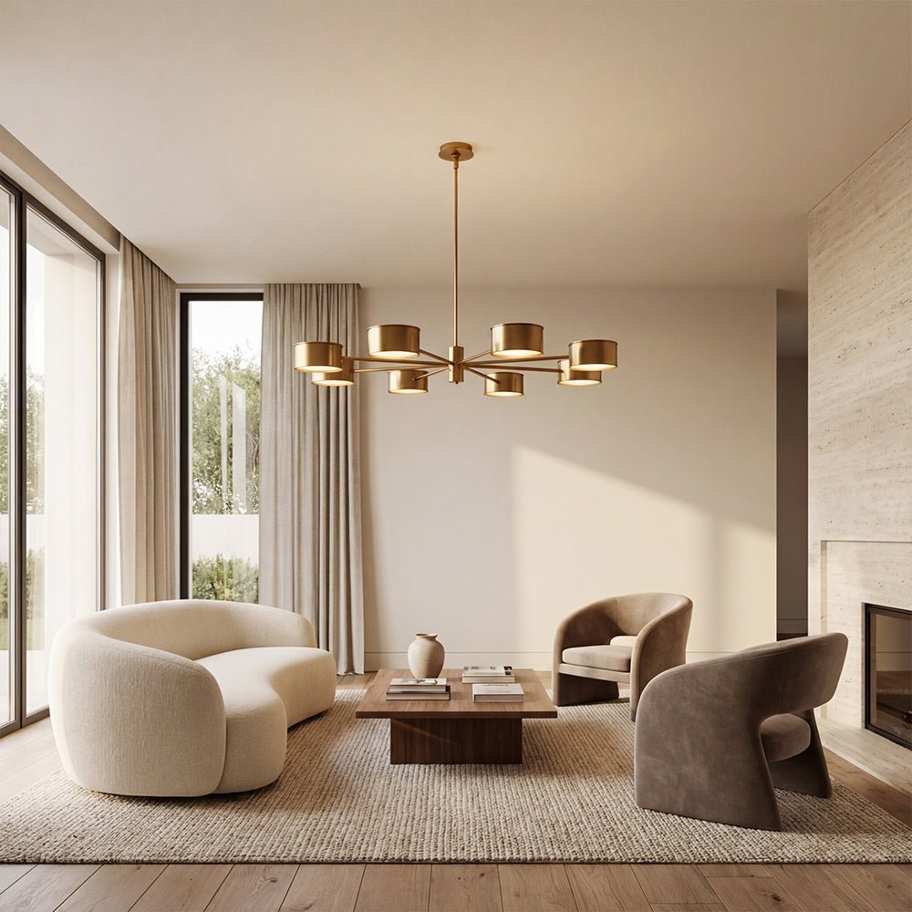 Daphna Metal Round Chandelier - Cyran Lamps