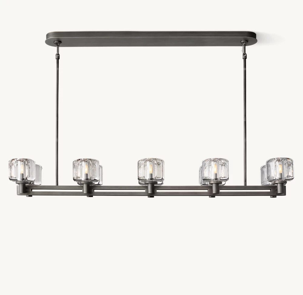 Delmare Double Linear Chandelier 54“ - Cyran Lamps