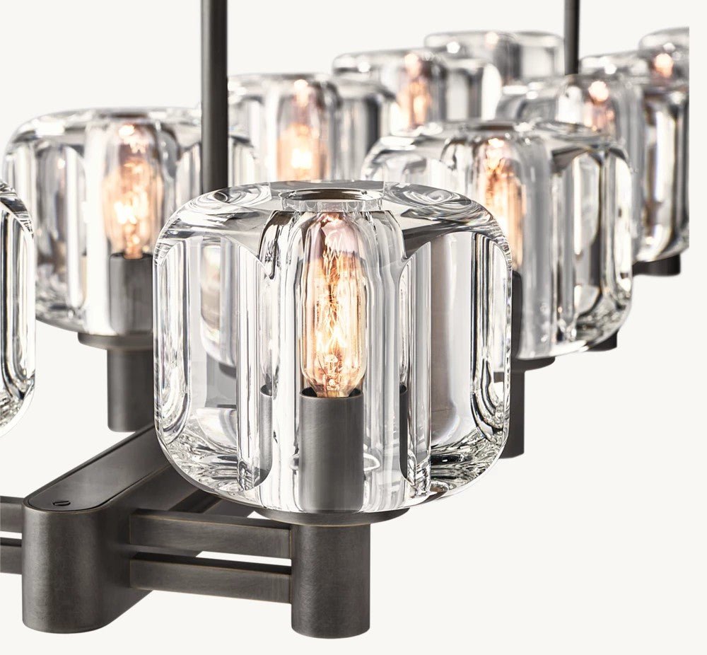 Delmare Double Linear Chandelier 54“ - Cyran Lamps