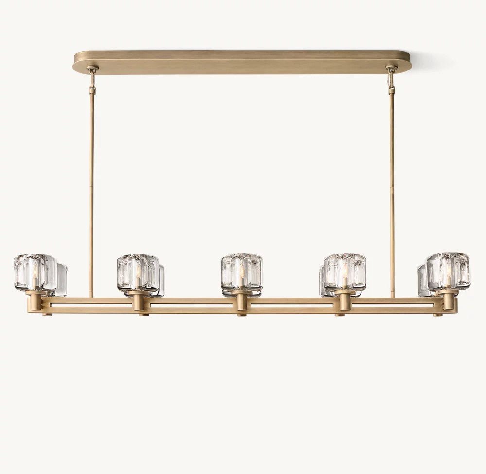Delmare Double Linear Chandelier 54“ - Cyran Lamps