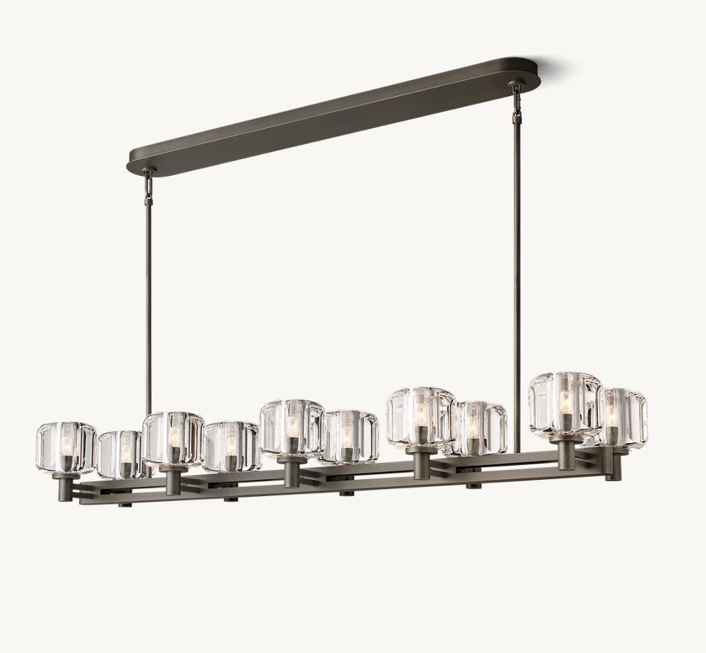Delmare Double Linear Chandelier 54“ - Cyran Lamps