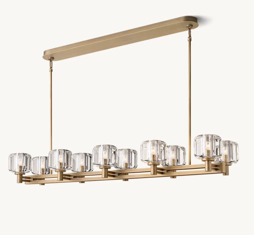 Delmare Double Linear Chandelier 54“ - Cyran Lamps