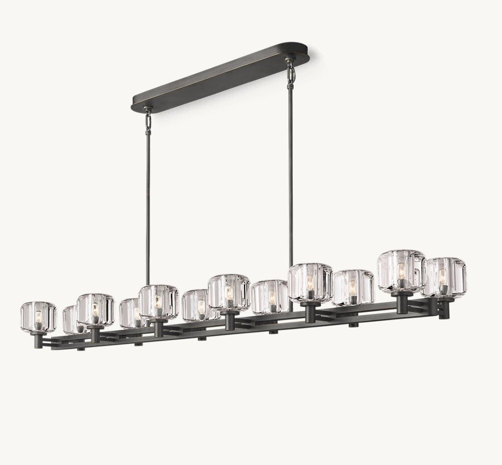 Delmare Double Linear Chandelier 72“ - Cyran Lamps