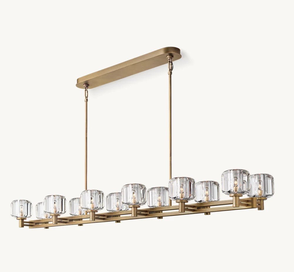 Delmare Double Linear Chandelier 72“ - Cyran Lamps