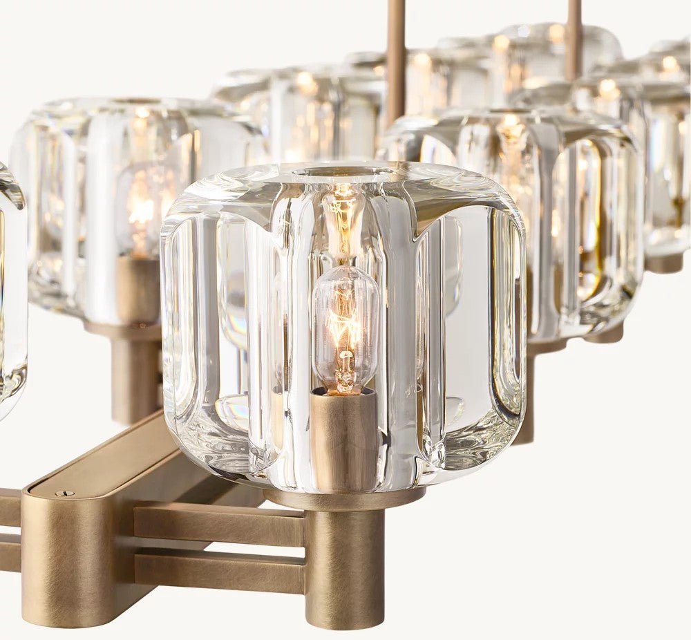 Delmare Double Linear Chandelier 72“ - Cyran Lamps