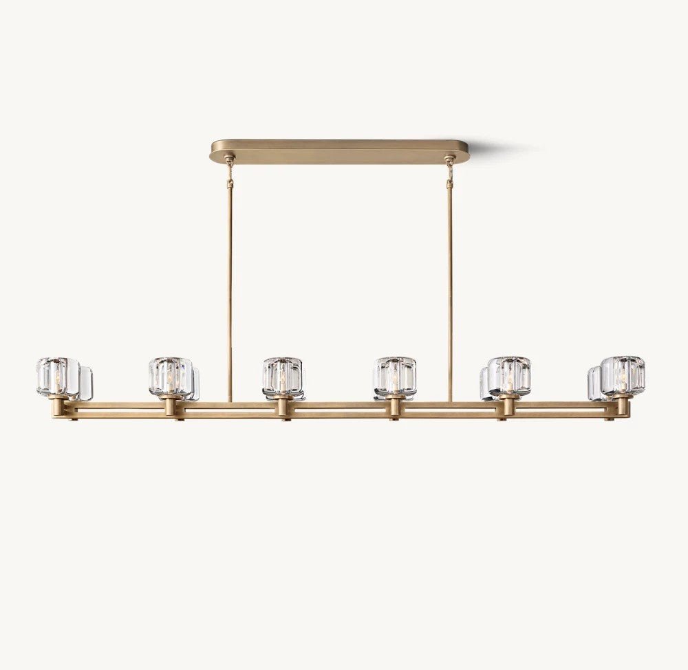 Delmare Double Linear Chandelier 72“ - Cyran Lamps