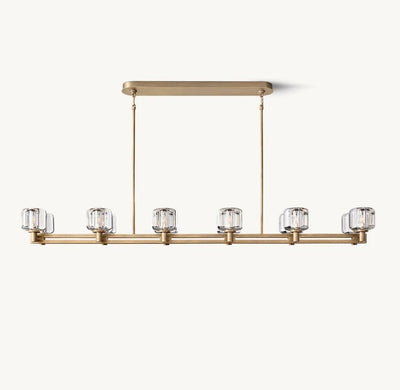 Delmare Double Linear Chandelier 72“ - Cyran Lamps