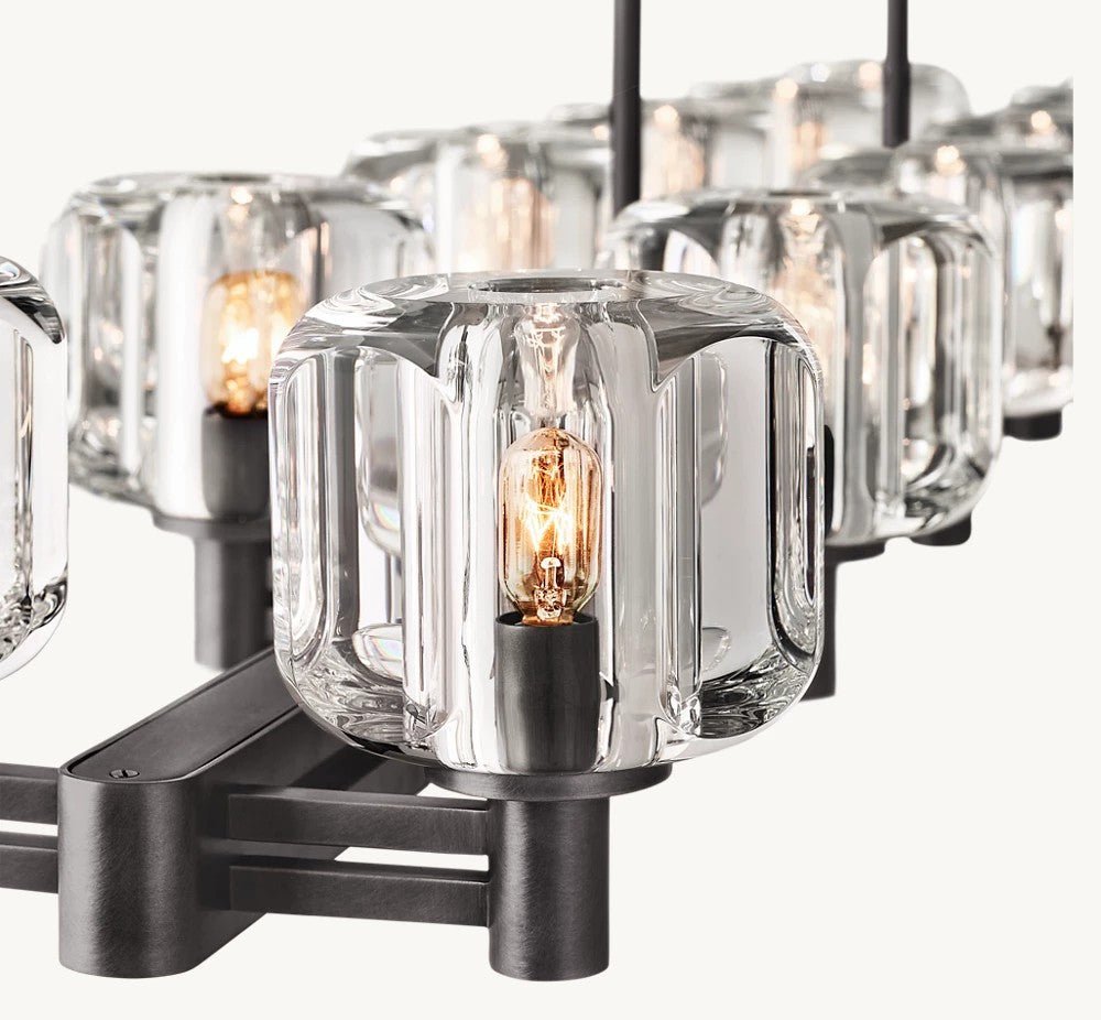 Delmare Double Linear Chandelier 72“ - Cyran Lamps