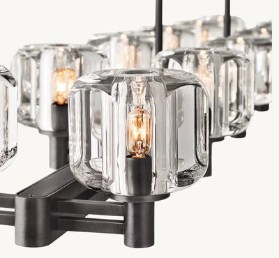 Delmare Double Linear Chandelier 72“ - Cyran Lamps