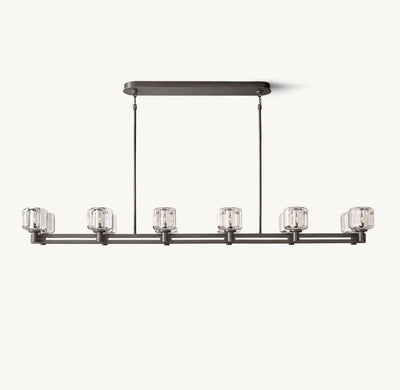 Delmare Double Linear Chandelier 72“ - Cyran Lamps