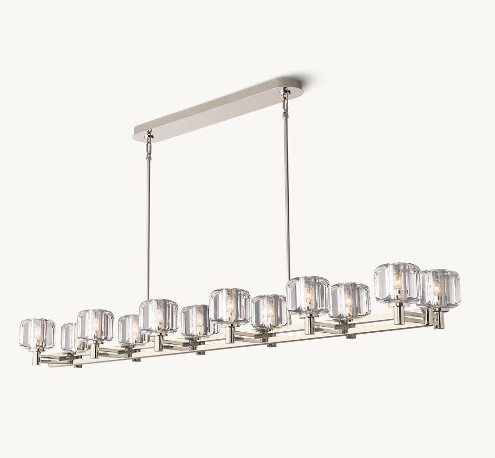 Delmare Double Linear Chandelier 72“ - Cyran Lamps