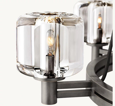 Delmare Round Chandelier 36” - Cyran Lamps