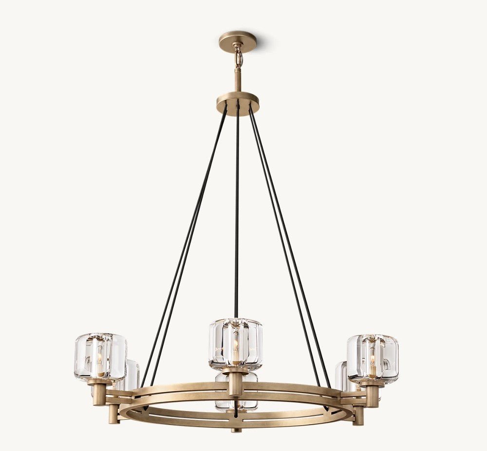 Delmare Round Chandelier 36” - Cyran Lamps