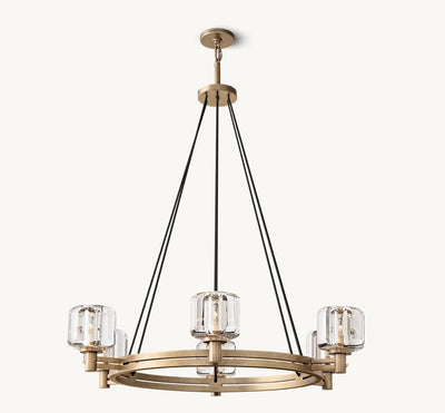 Delmare Round Chandelier 36” - Cyran Lamps