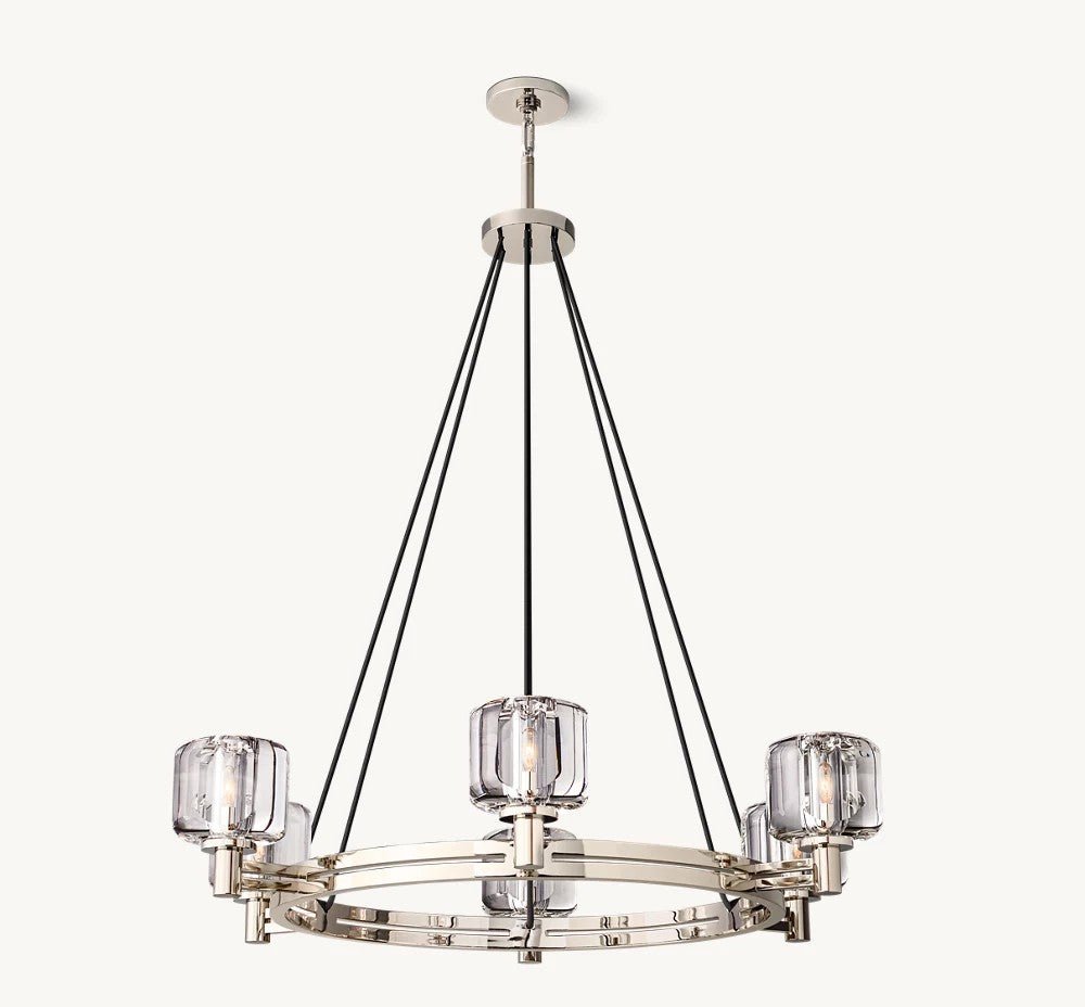 Delmare Round Chandelier 36” - Cyran Lamps
