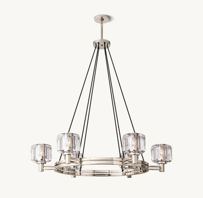 Delmare Round Chandelier 36” - Cyran Lamps