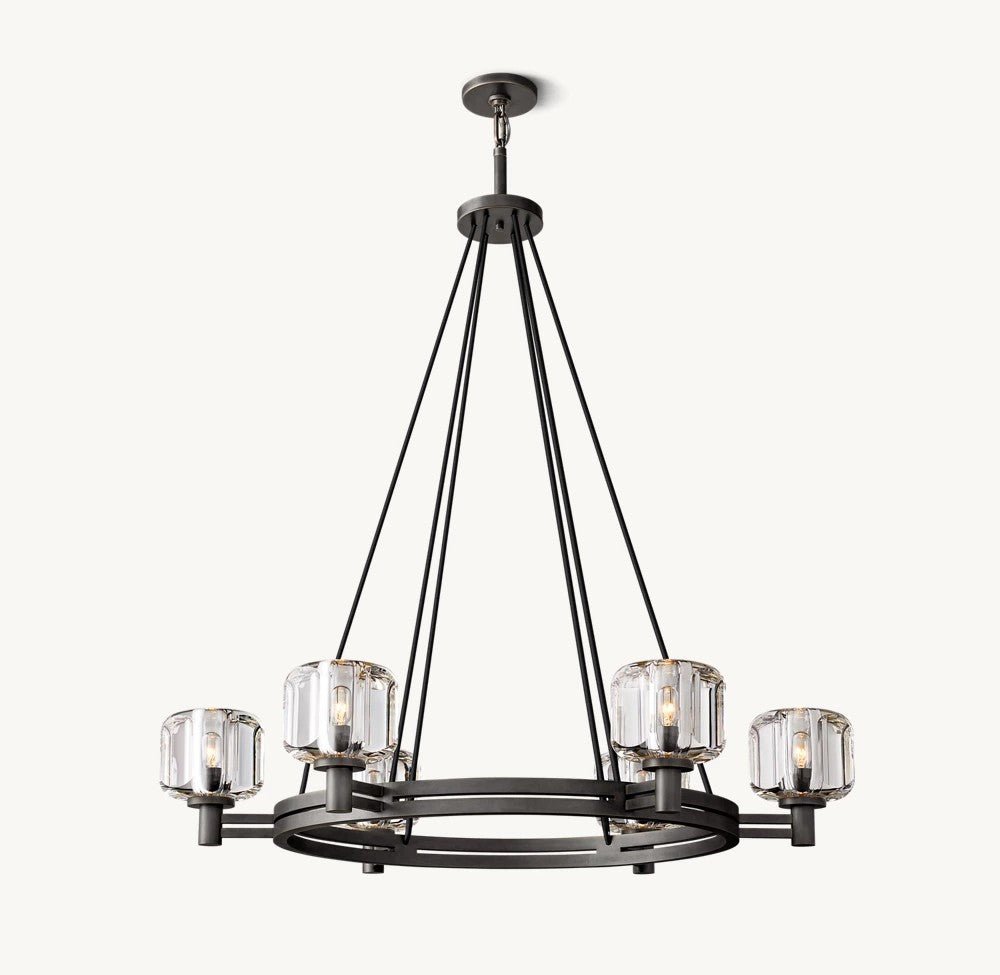 Delmare Round Chandelier 36” - Cyran Lamps