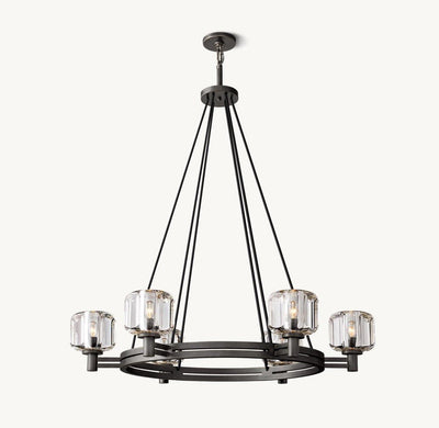 Delmare Round Chandelier 36” - Cyran Lamps