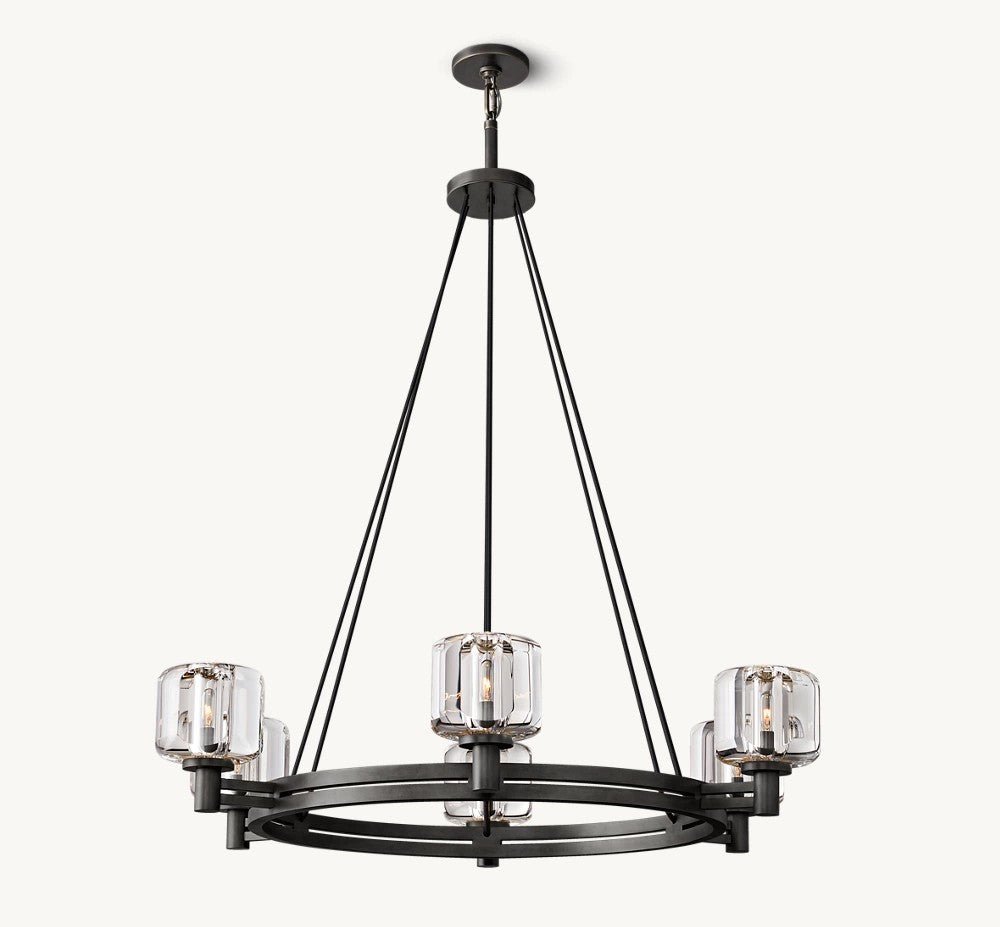 Delmare Round Chandelier 36” - Cyran Lamps