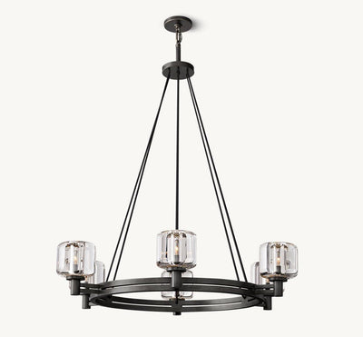 Delmare Round Chandelier 36” - Cyran Lamps