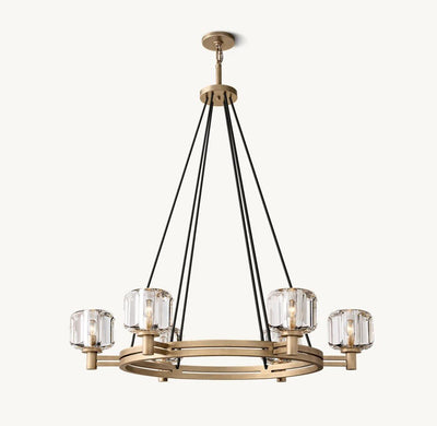 Delmare Round Chandelier 36” - Cyran Lamps