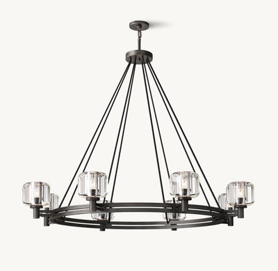 Delmare Round Chandelier 48“ - Cyran Lamps