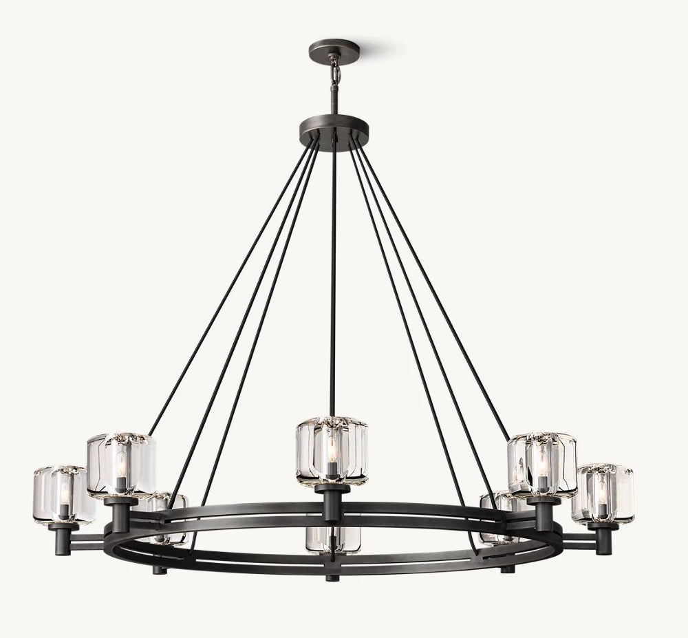 Delmare Round Chandelier 48“ - Cyran Lamps