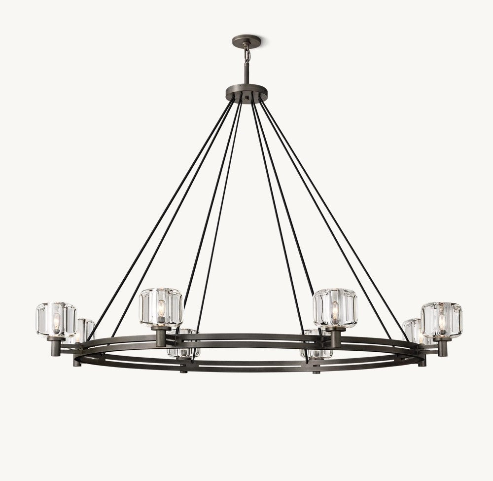 Delmare Round Chandelier 60“ - Cyran Lamps