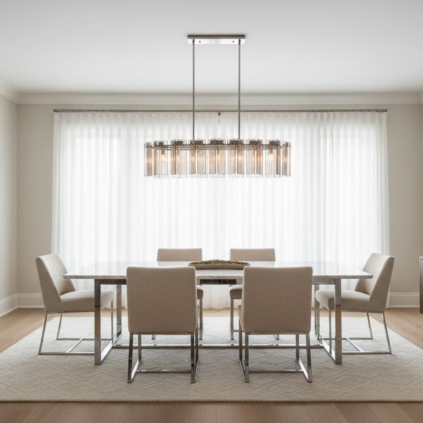 Delsie Oval Chandelier 51''63''72'' - Cyran Lamps