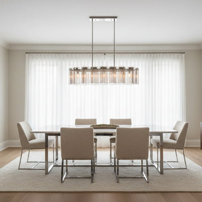 Delsie Oval Chandelier 51''63''72'' - Cyran Lamps