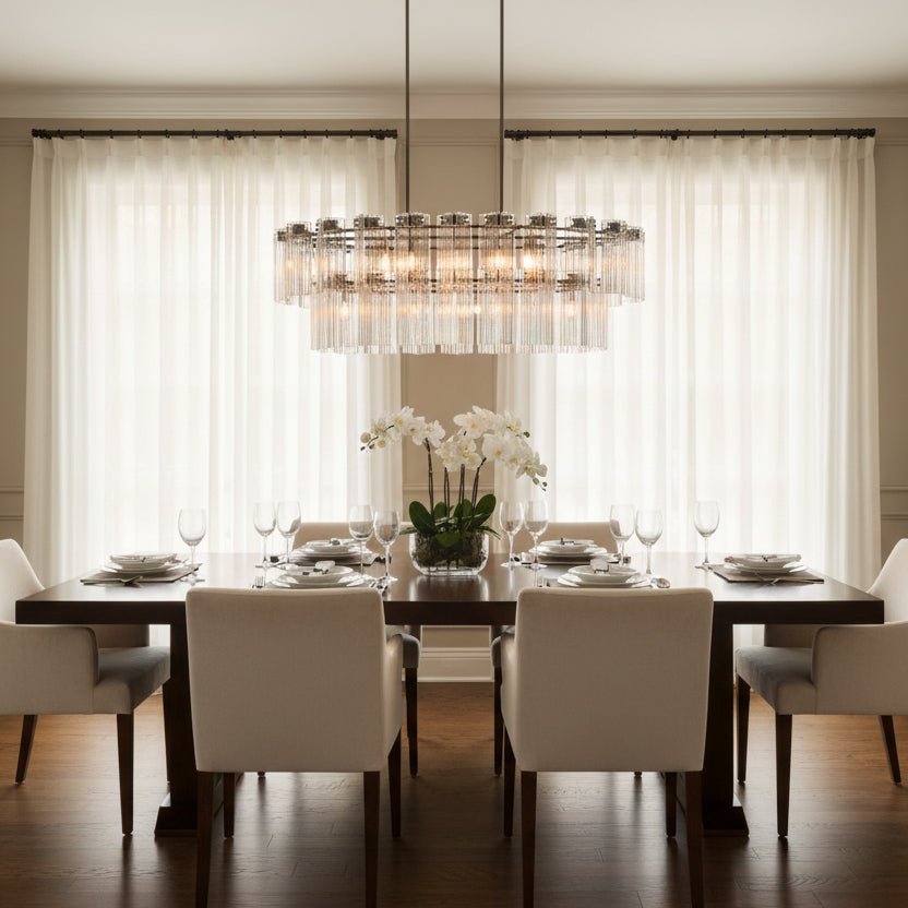 Delsie Oval Chandelier 51''63''72'' - Cyran Lamps