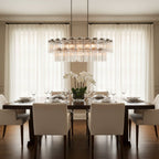 Delsie Oval Chandelier 51''63''72'' - Cyran Lamps