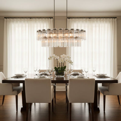 Delsie Oval Chandelier 51''63''72'' - Cyran Lamps