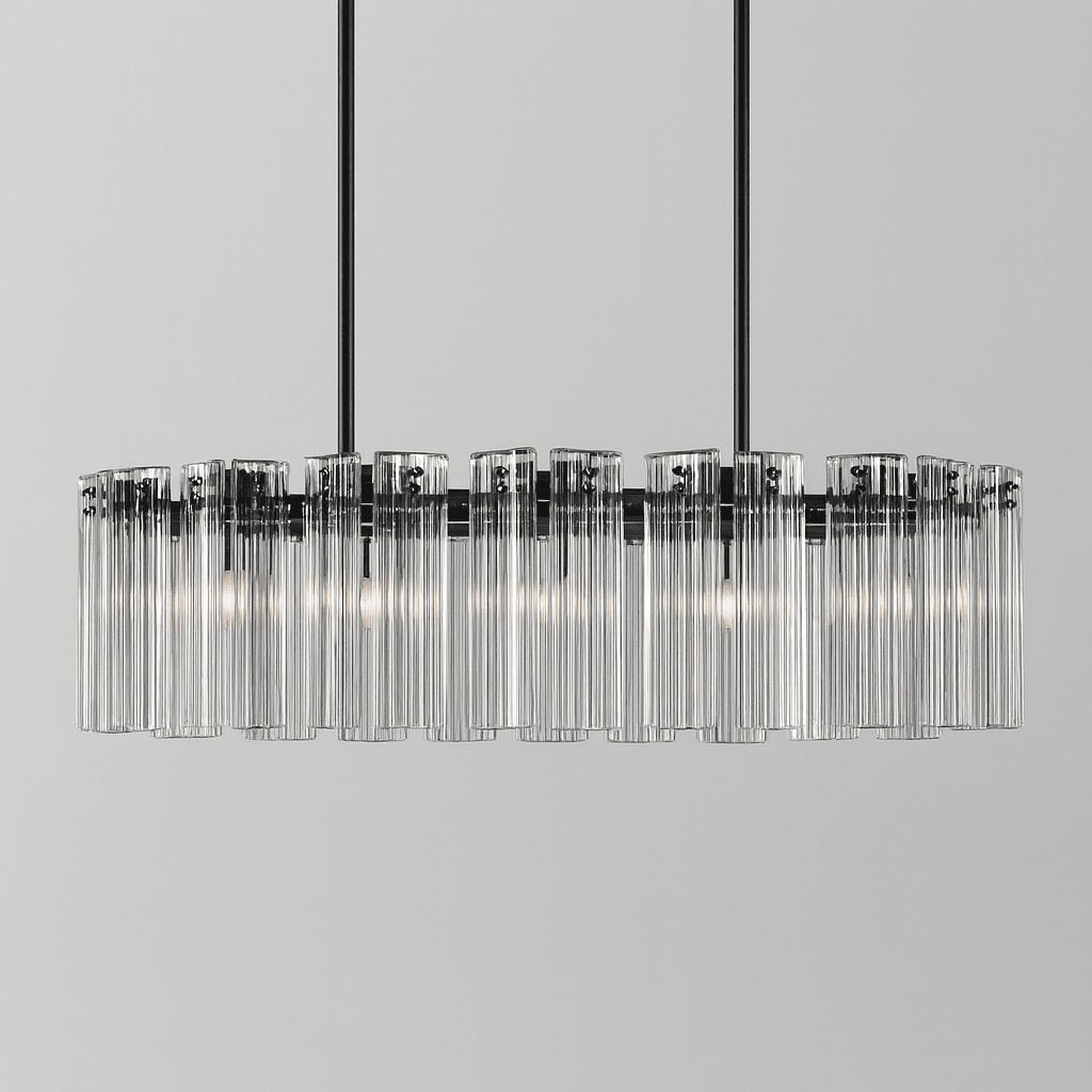 Delsie Oval Chandelier 51''63''72'' - Cyran Lamps