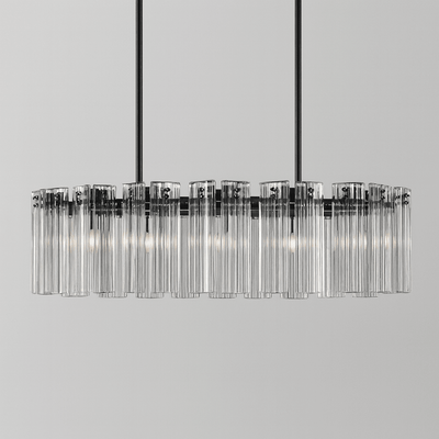 Delsie Oval Chandelier 51''63''72'' - Cyran Lamps