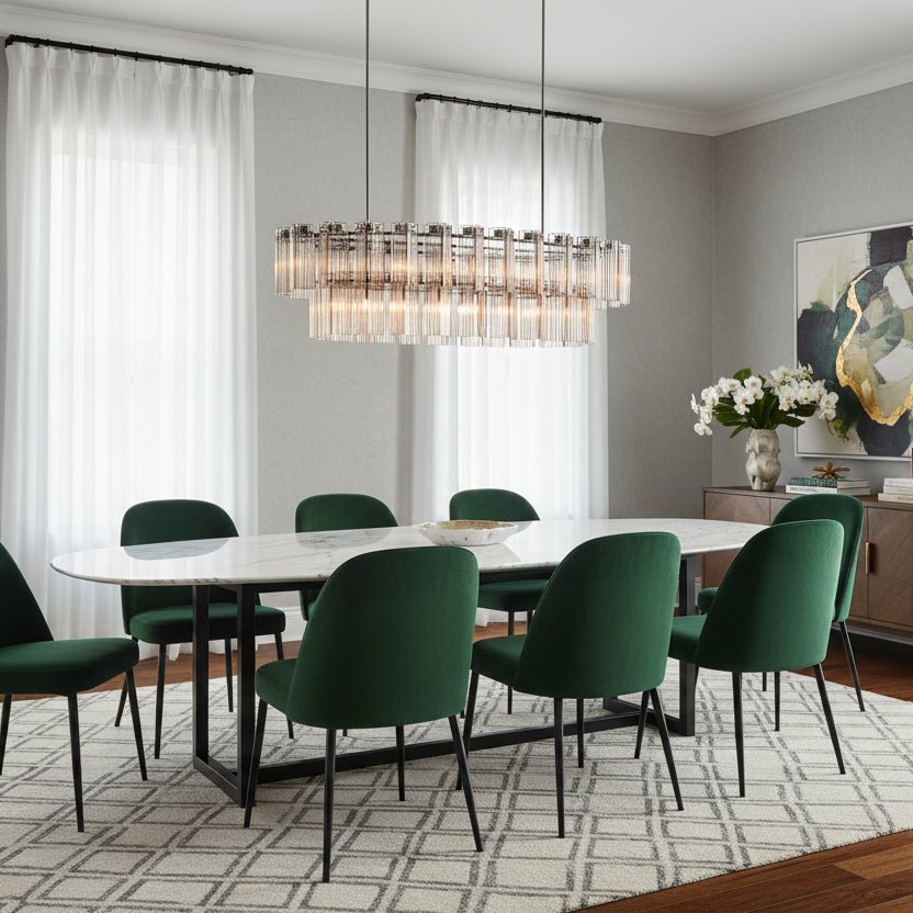 Delsie Oval Chandelier 51''63''72'' - Cyran Lamps