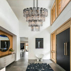 Delsie Round Chandelier 38''48''60'' - Cyran Lamps