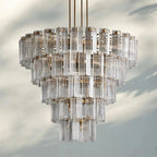Delsie Round Chandelier 38''48''60'' - Cyran Lamps