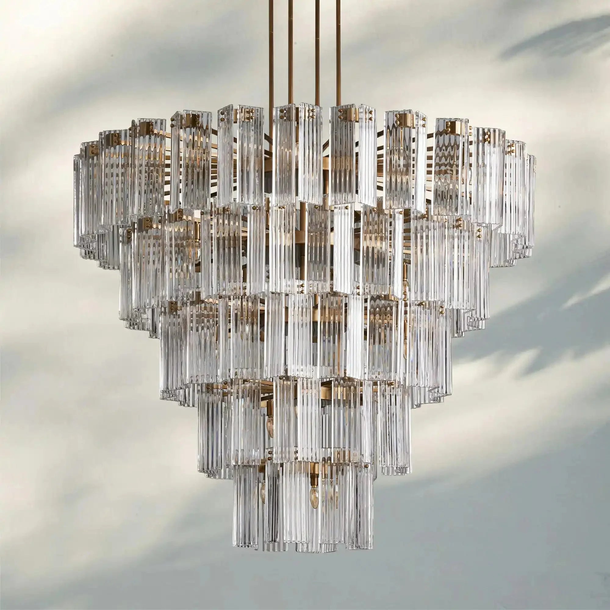 Delsie Round Chandelier 38''48''60'' - Cyran Lamps