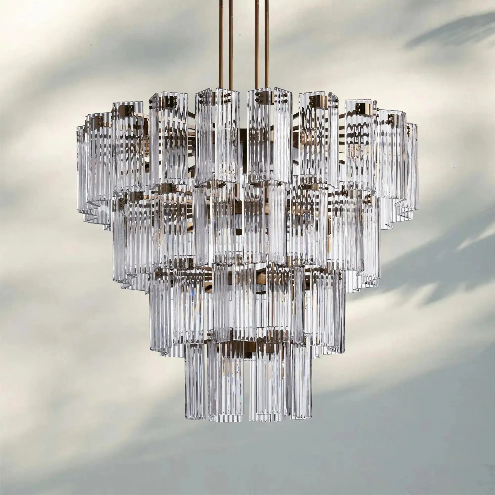 Delsie Round Chandelier 38''48''60'' - Cyran Lamps