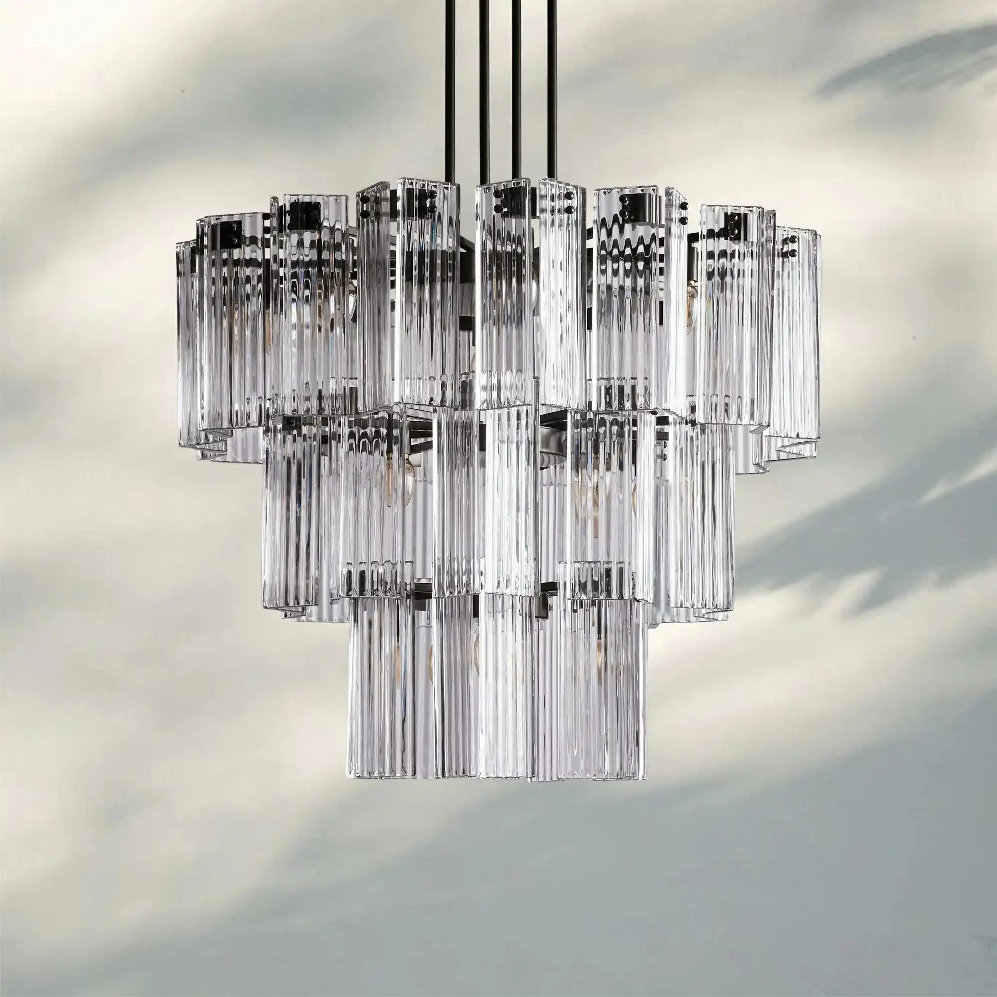 Delsie Round Chandelier 38''48''60'' - Cyran Lamps