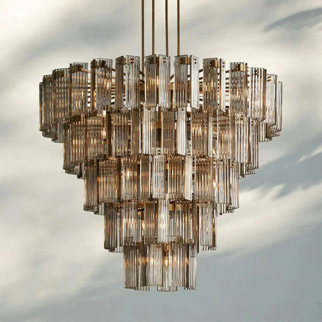 Delsie Round Chandelier 38''48''60'' - Cyran Lamps