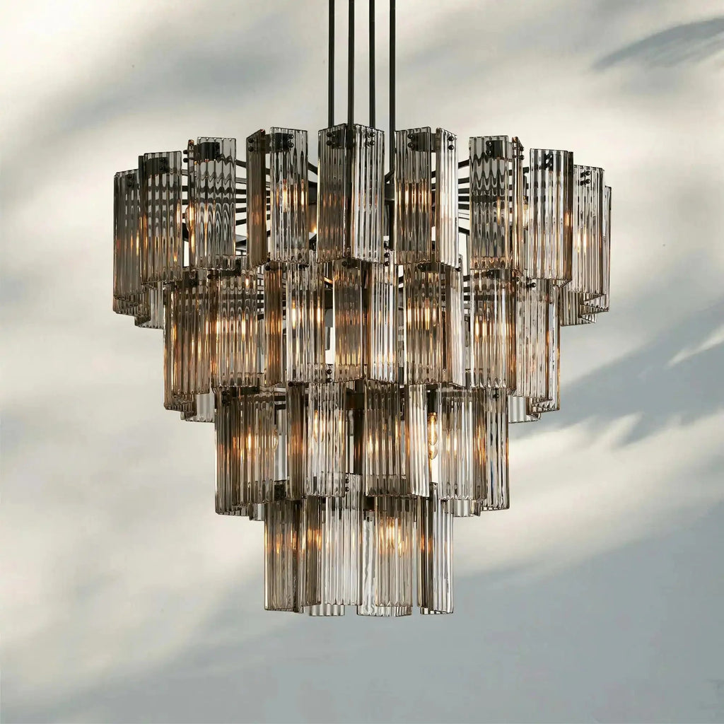 Delsie Round Chandelier 38''48''60'' - Cyran Lamps