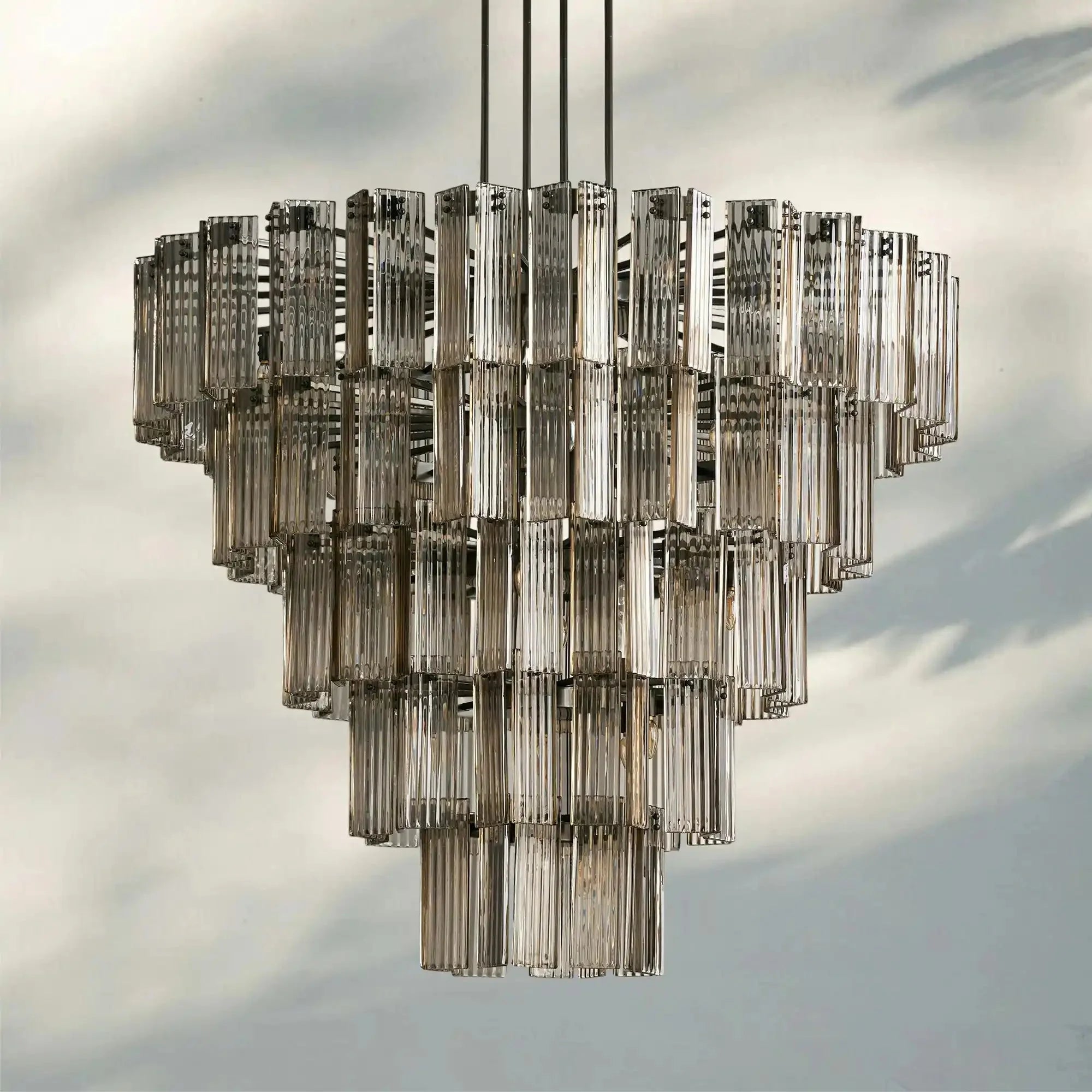 Delsie Round Chandelier 38''48''60'' - Cyran Lamps